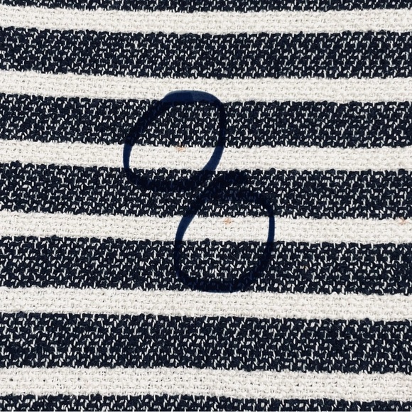 Ann Taylor Cotton Blend Nubby Zip Kick Pleat Lined Soft Black Off White Skirt - Picture 9 of 12